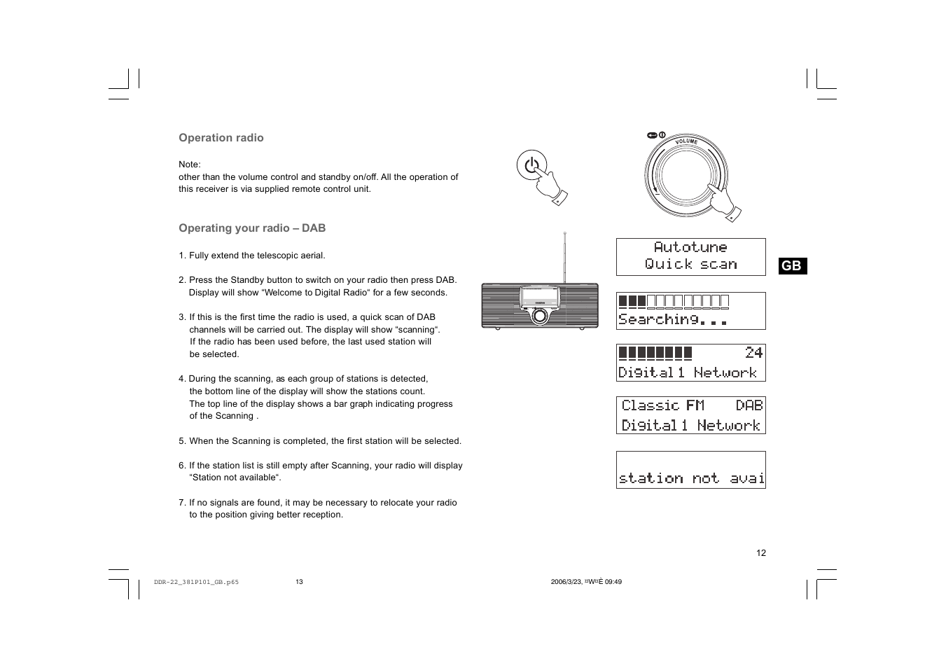 Sangean DDR-22 User Manual | Page 13 / 34