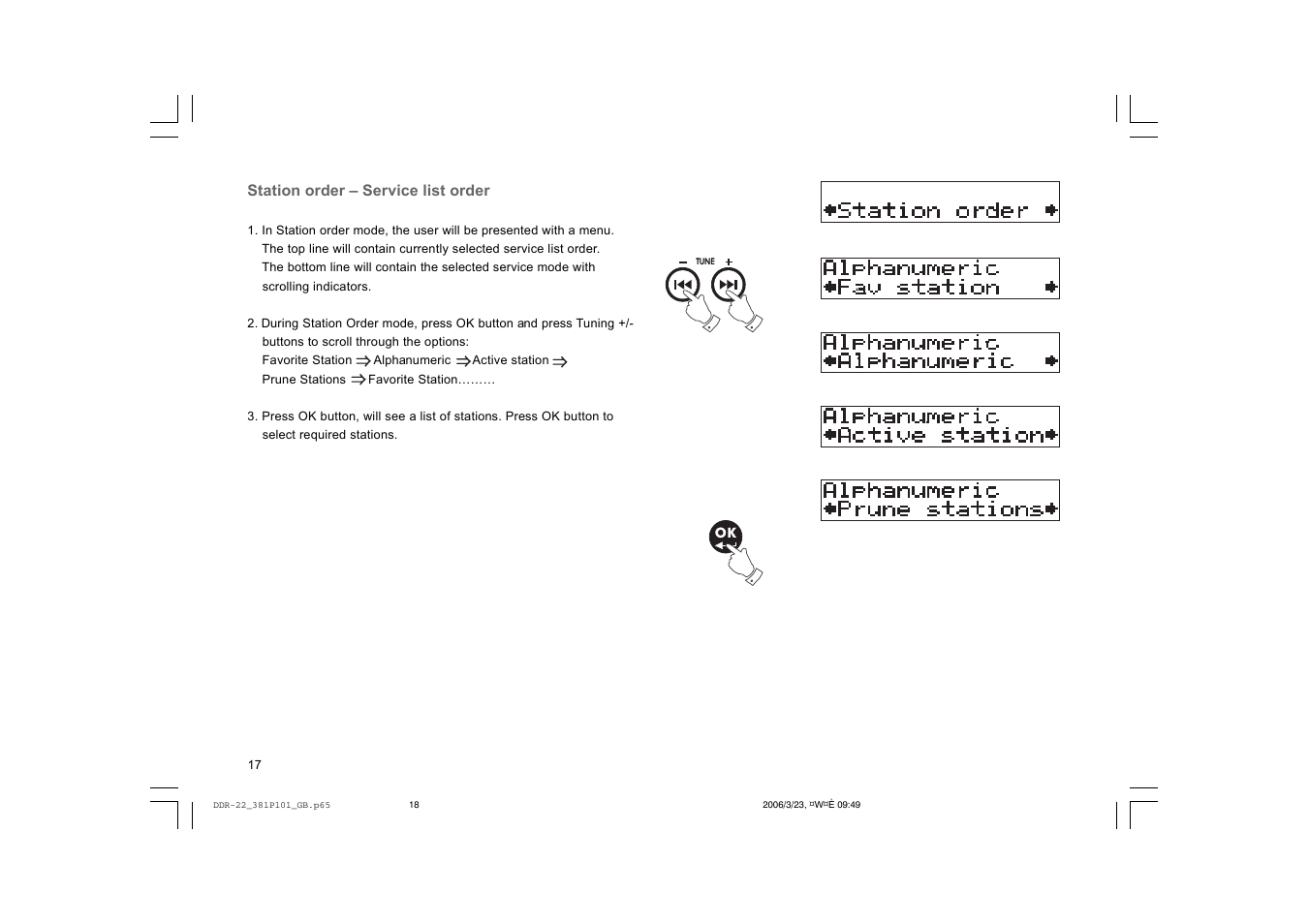 Sangean DDR-22 User Manual | Page 18 / 34