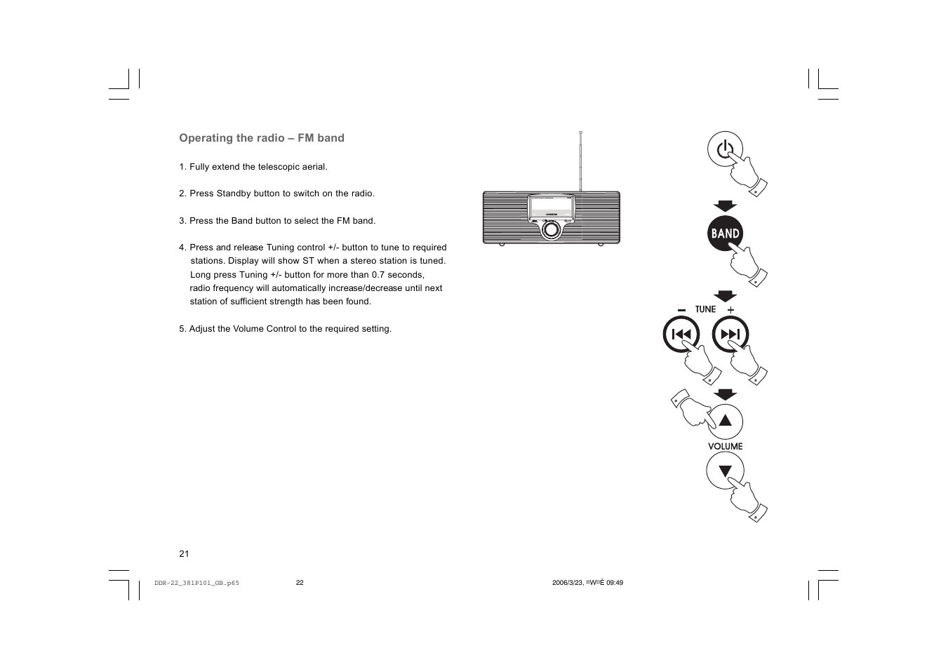 Sangean DDR-22 User Manual | Page 22 / 34