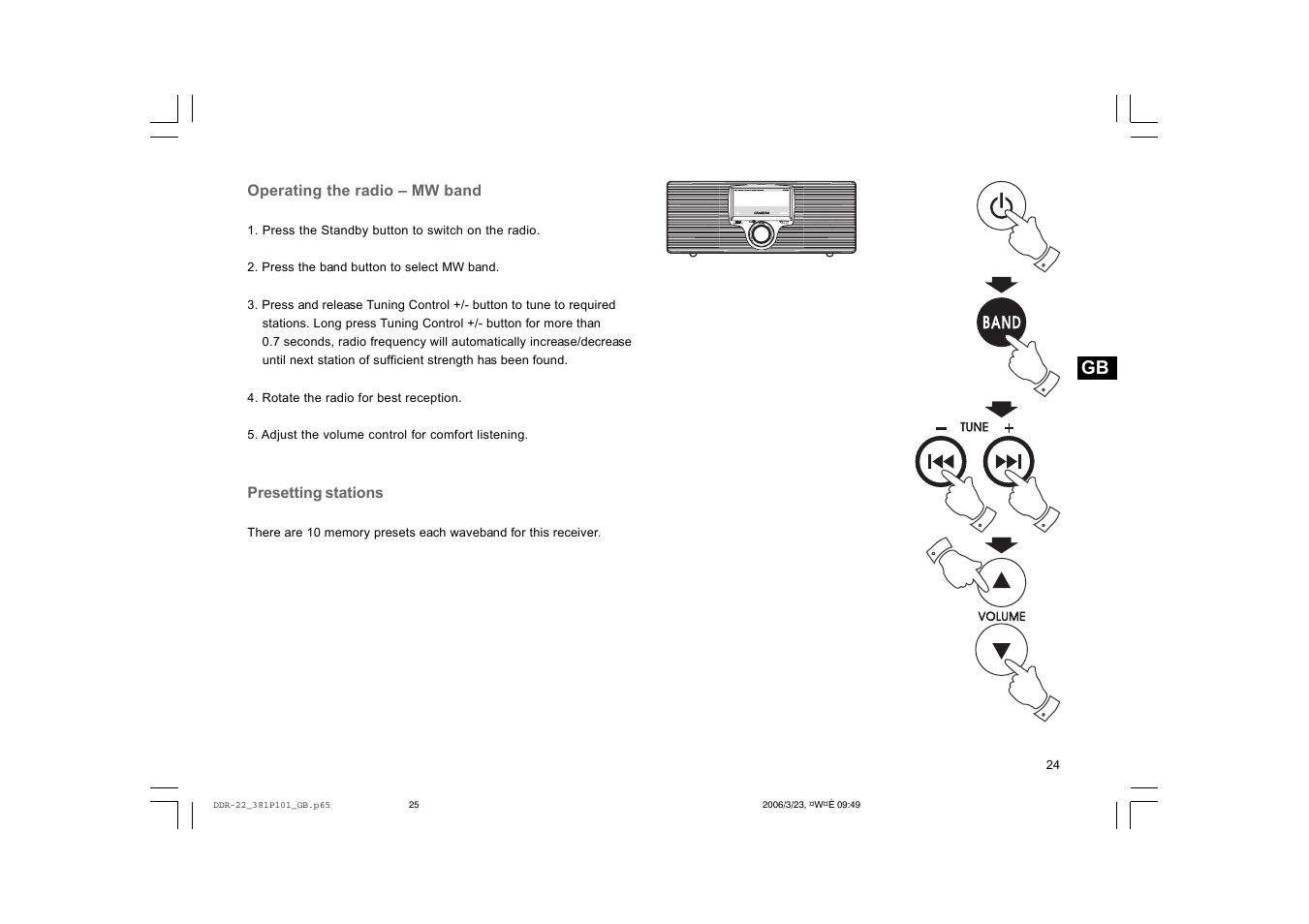 Sangean DDR-22 User Manual | Page 25 / 34