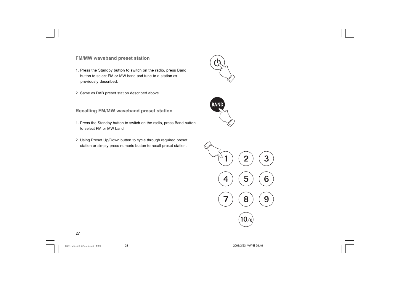 Sangean DDR-22 User Manual | Page 28 / 34