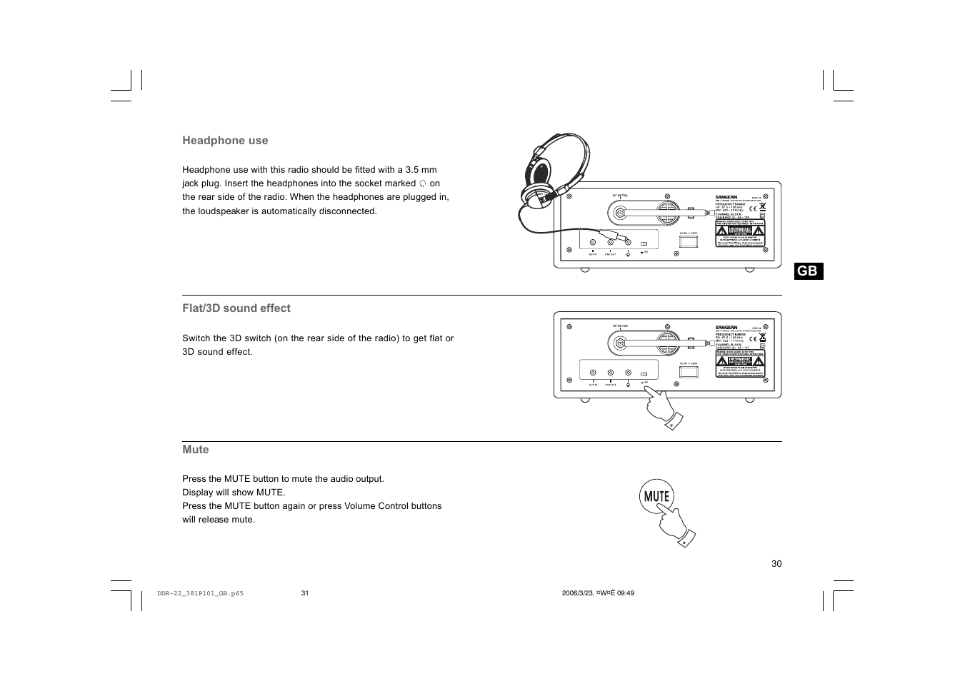 Sangean DDR-22 User Manual | Page 31 / 34