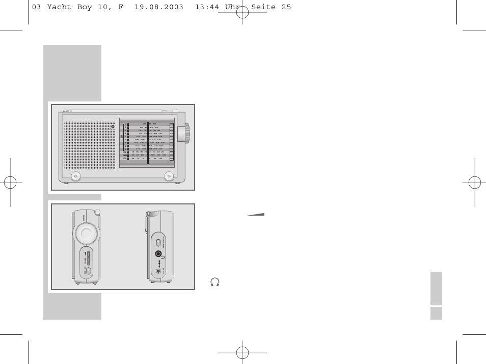 Vue d’ensemble, Commandes, Face avant | Côté droit de l’appareil, Côté gauche de l’appareil, Douille pour écouteurs (connecteur stéréo 3,5 mm), Français | Sangean PT 10 User Manual | Page 13 / 32