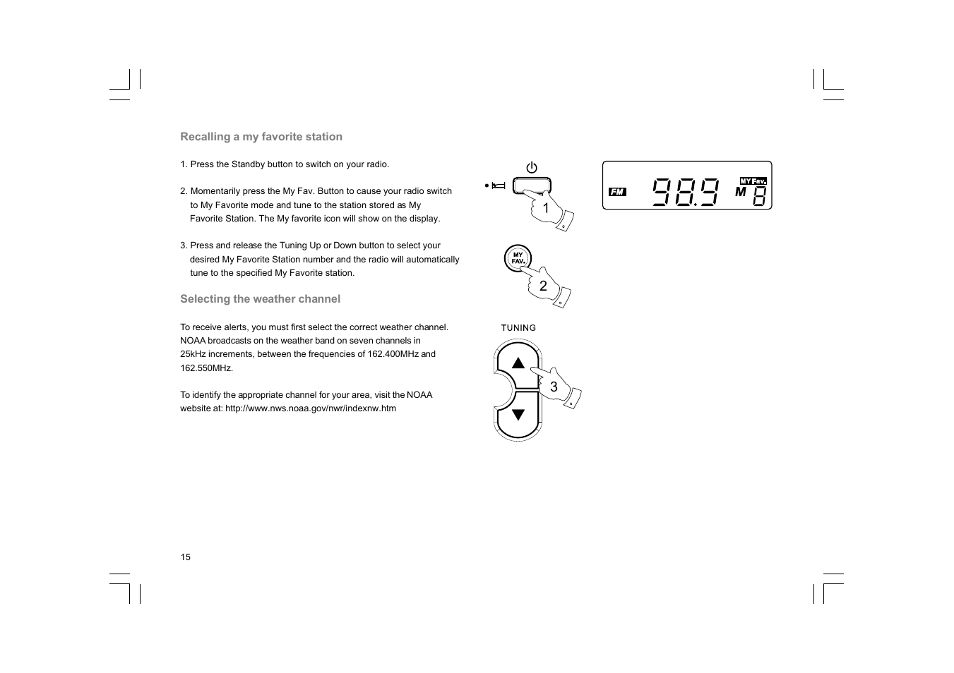 Sangean PR-D9W User Manual | Page 16 / 25