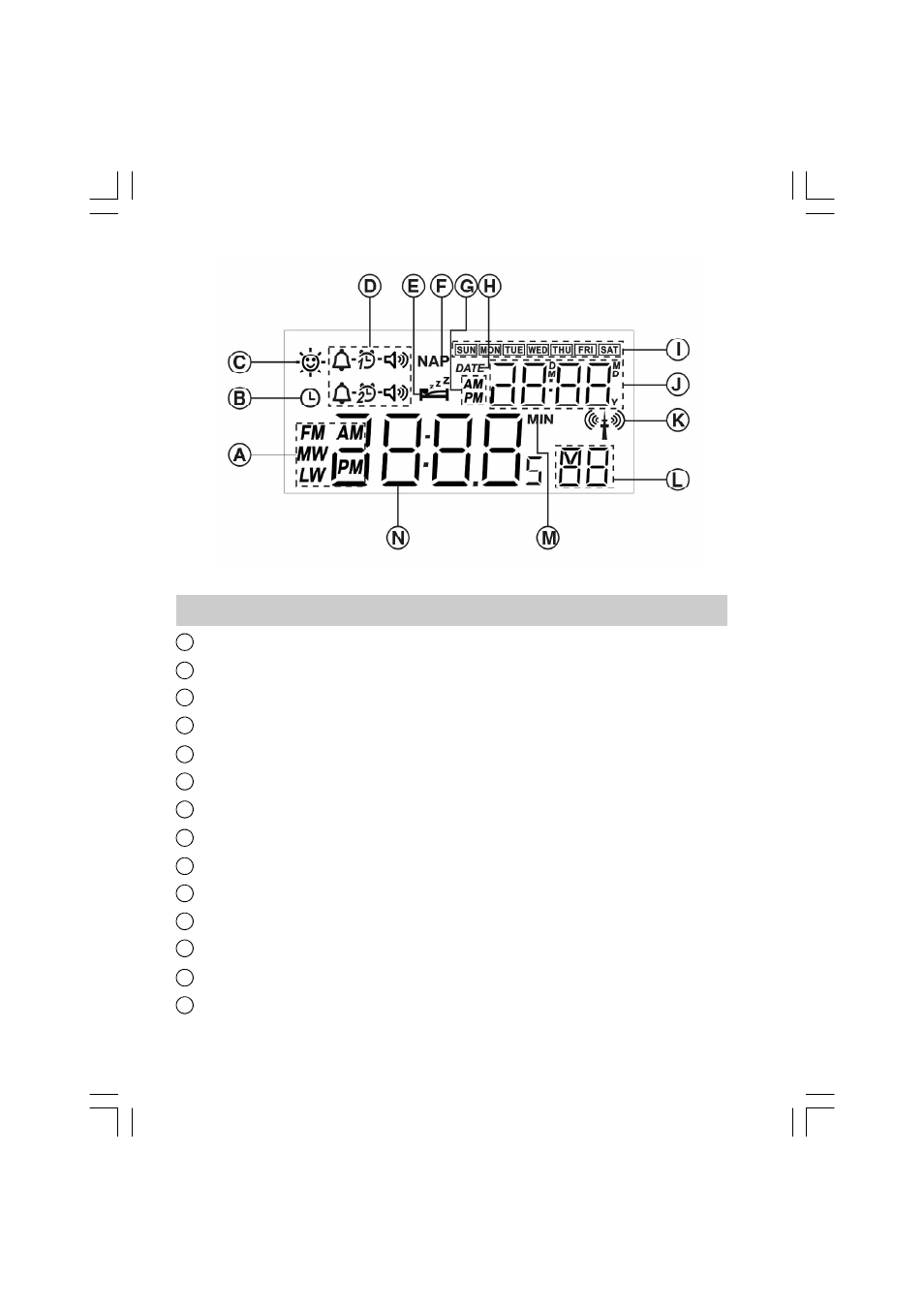 Lcd display | Sangean RCR-2 User Manual | Page 8 / 19