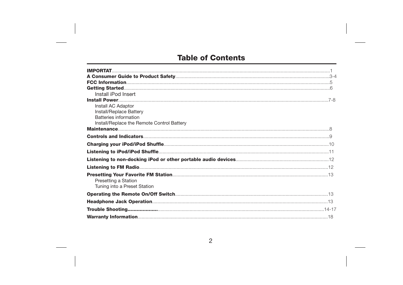 SDI Technologies iH30 User Manual | Page 4 / 19