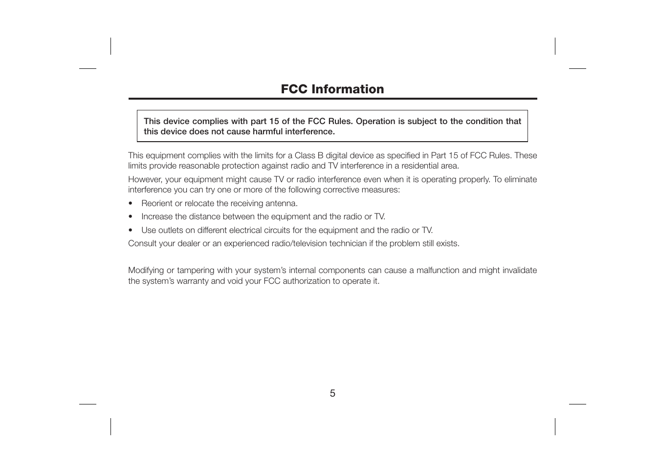 Fcc information | SDI Technologies iH30 User Manual | Page 7 / 19