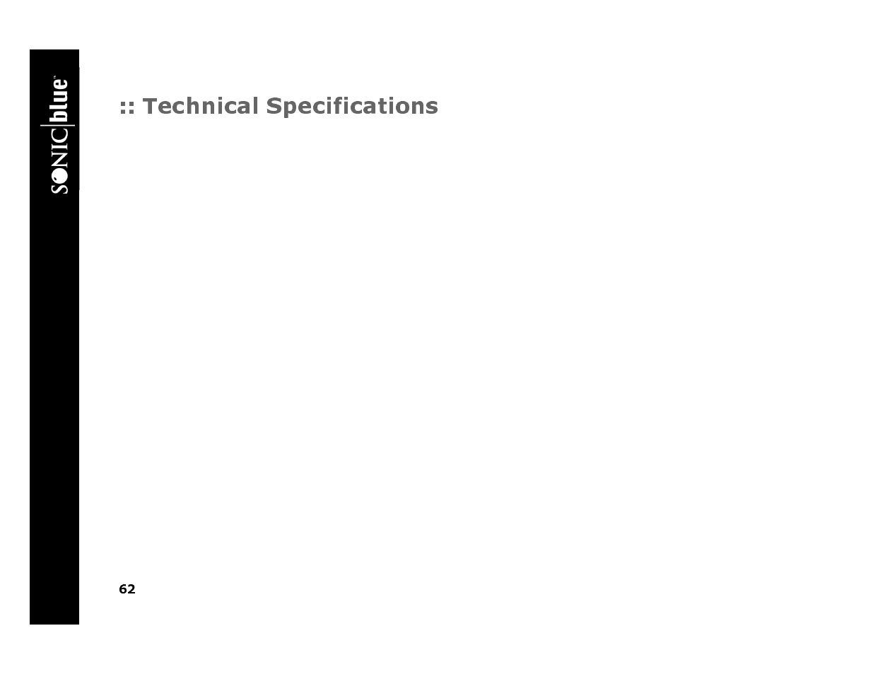 Technical specifications, Re p lay tv 45 00 | Sonic Blue 4500 User Manual | Page 68 / 86