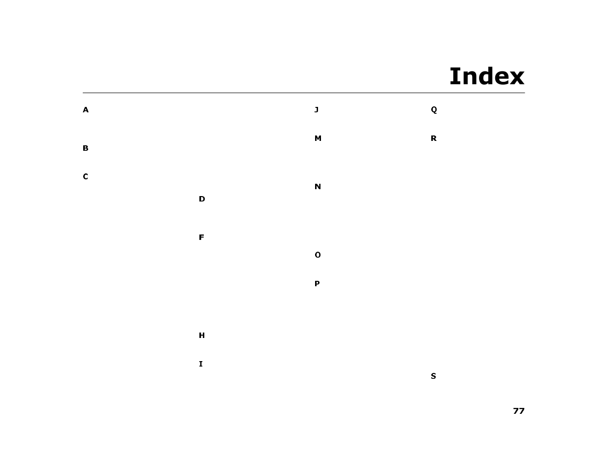 Index | Sonic Blue 4500 User Manual | Page 83 / 86