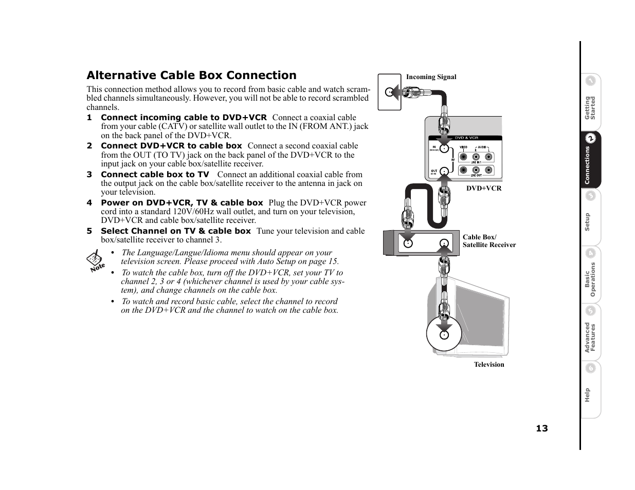 Alternative cable box connection | Sonic Blue DVR4400 User Manual | Page 19 / 68