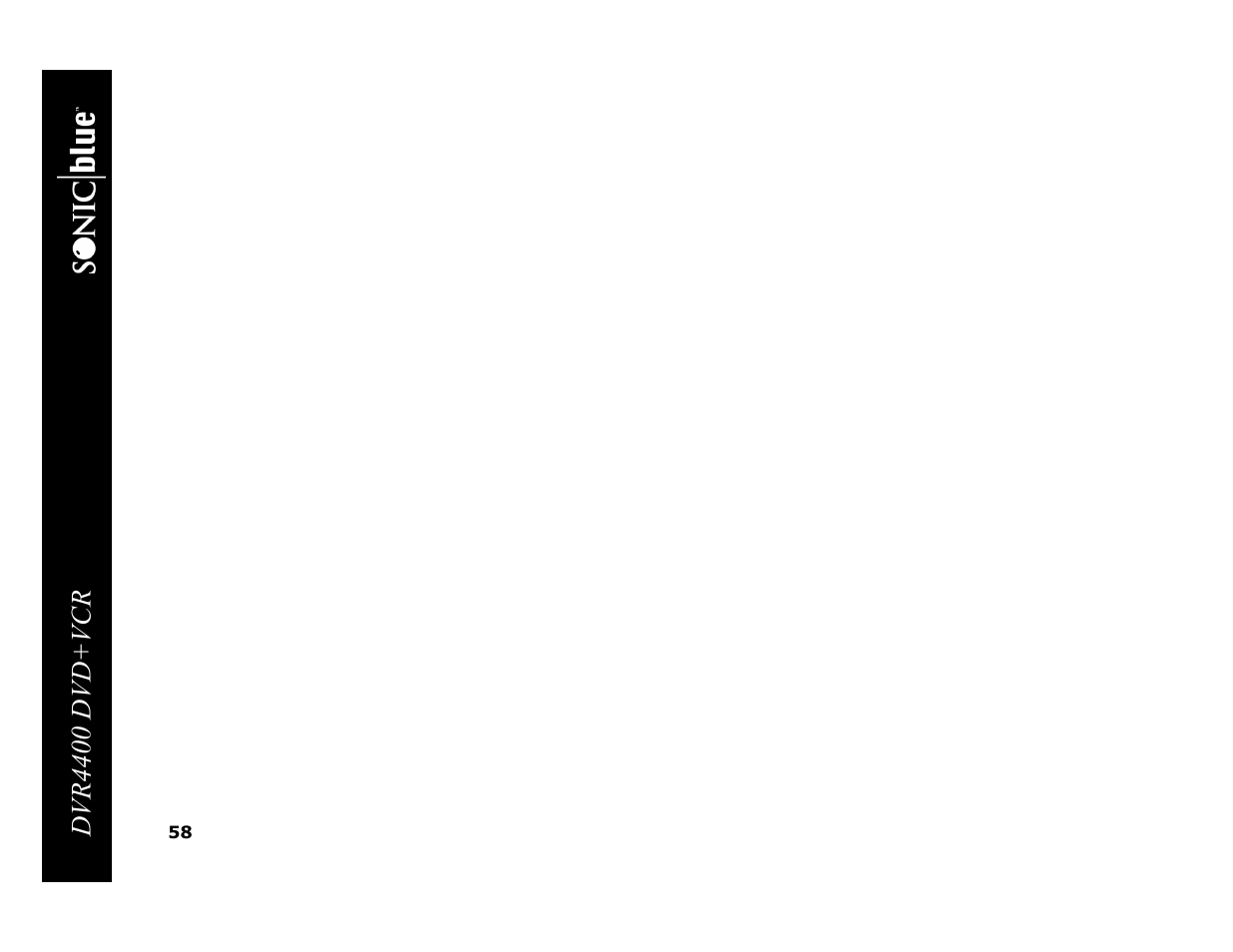 Dvr4400 dvd+vcr | Sonic Blue DVR4400 User Manual | Page 64 / 68