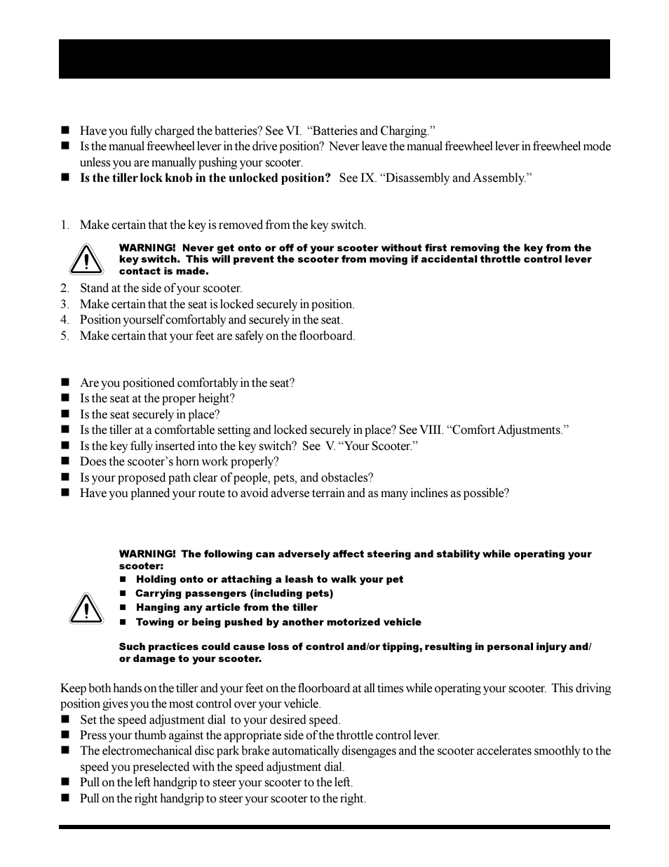 Sonic Blue Scooter User Manual | Page 27 / 36