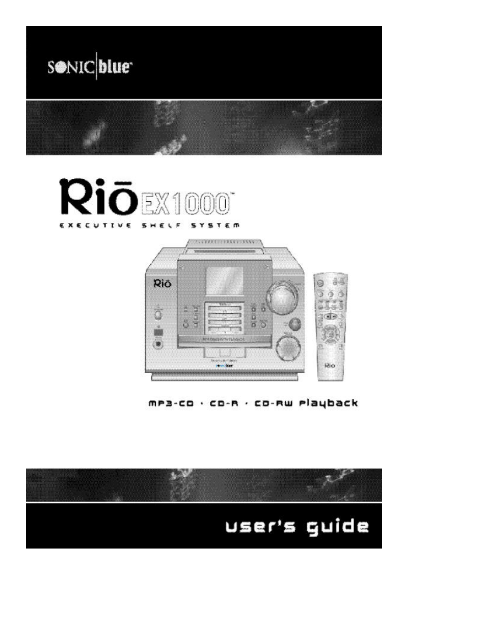 Sonic Blue Rio EX1000 User Manual | 25 pages