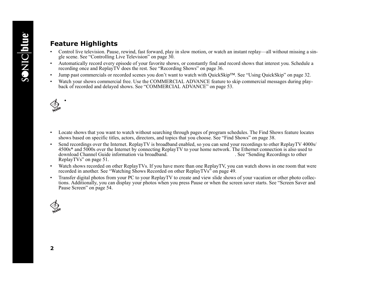 Replaytv 5000 | Sonic Blue Replay TV 5000 User Manual | Page 8 / 86