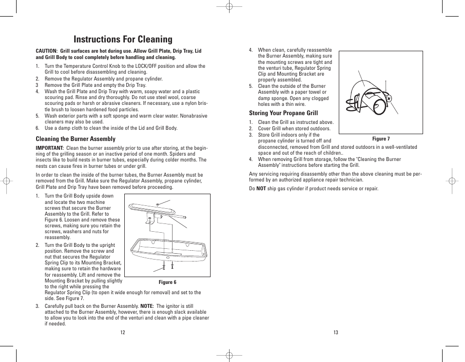 Instructions for cleaning | Salton, Inc GP160A User Manual | Page 13 / 24
