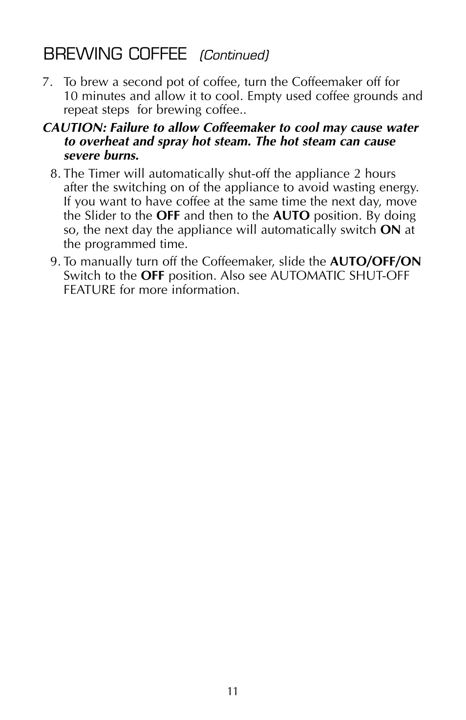 Brewing coffee | FARBERWARE COFFEEMAKER FSCM100 User Manual | Page 12 / 16