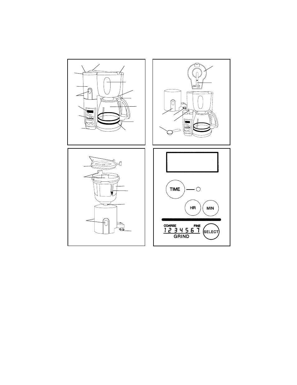 Time hr min select grind coarse fine on / off mill | Salton, Inc MEMB1W User Manual | Page 4 / 12