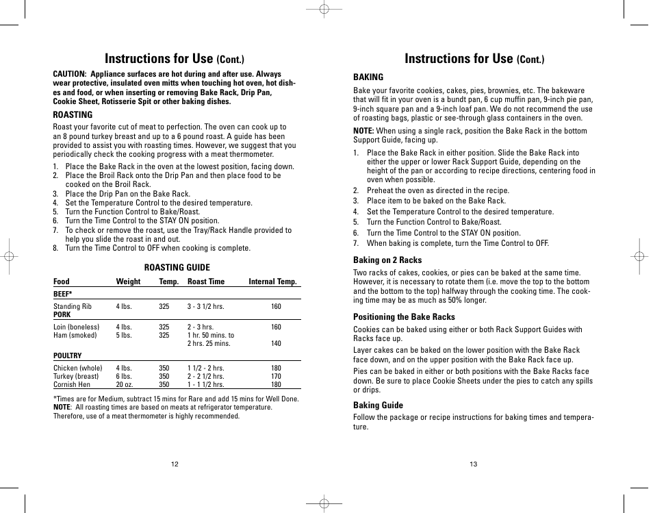 Instructions for use | Salton, Inc GRV660 User Manual | Page 12 / 24