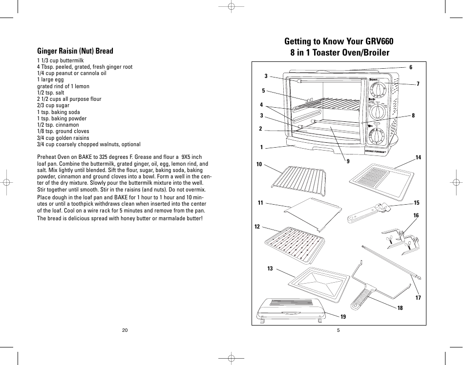 Ginger raisin (nut) bread | Salton, Inc GRV660 User Manual | Page 20 / 24