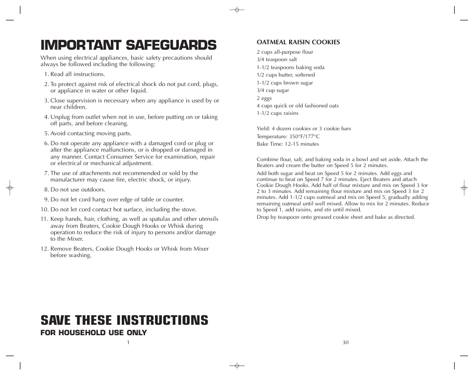 Important safeguards, Save these instructions | FARBERWARE MIXER FSM126EM User Manual | Page 2 / 32