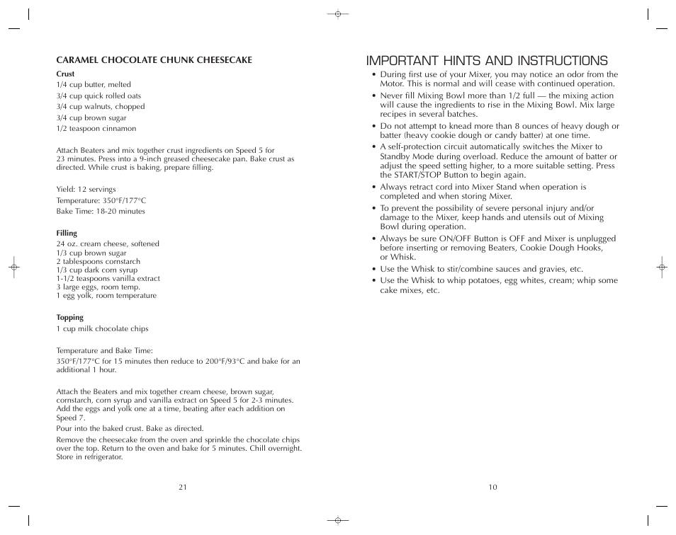 Important hints and instructions | FARBERWARE MIXER FSM126EM User Manual | Page 22 / 32