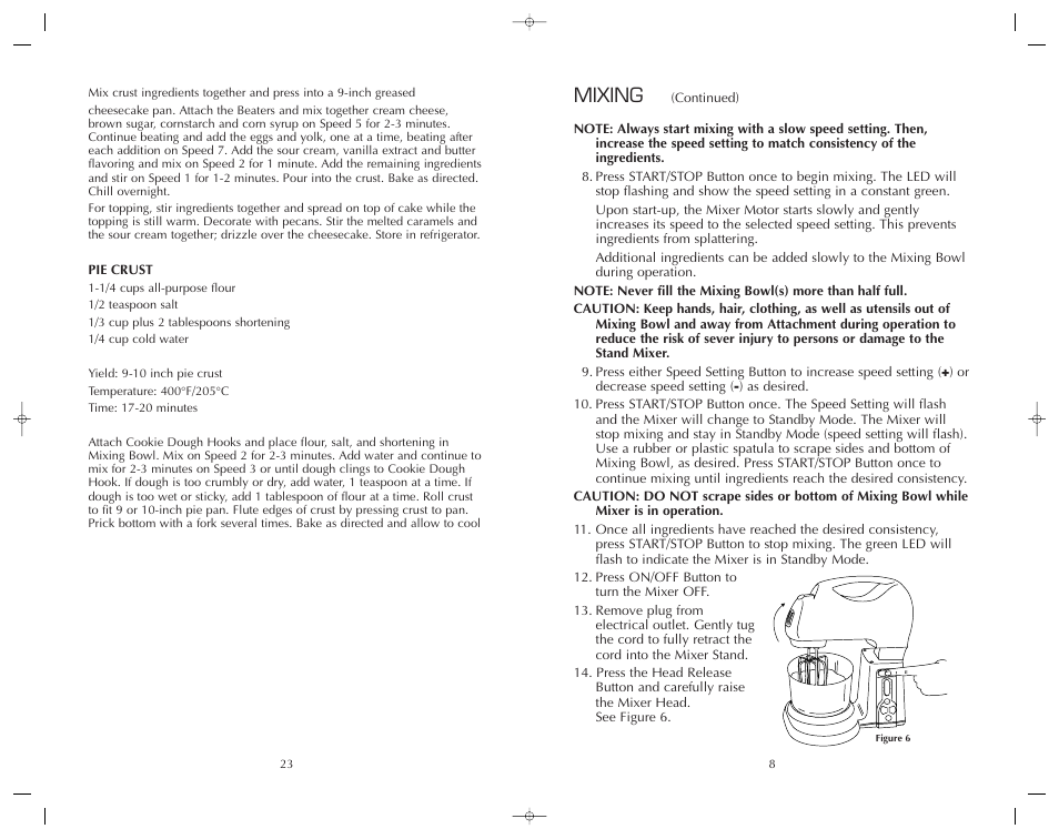 Mixing | FARBERWARE MIXER FSM126EM User Manual | Page 24 / 32