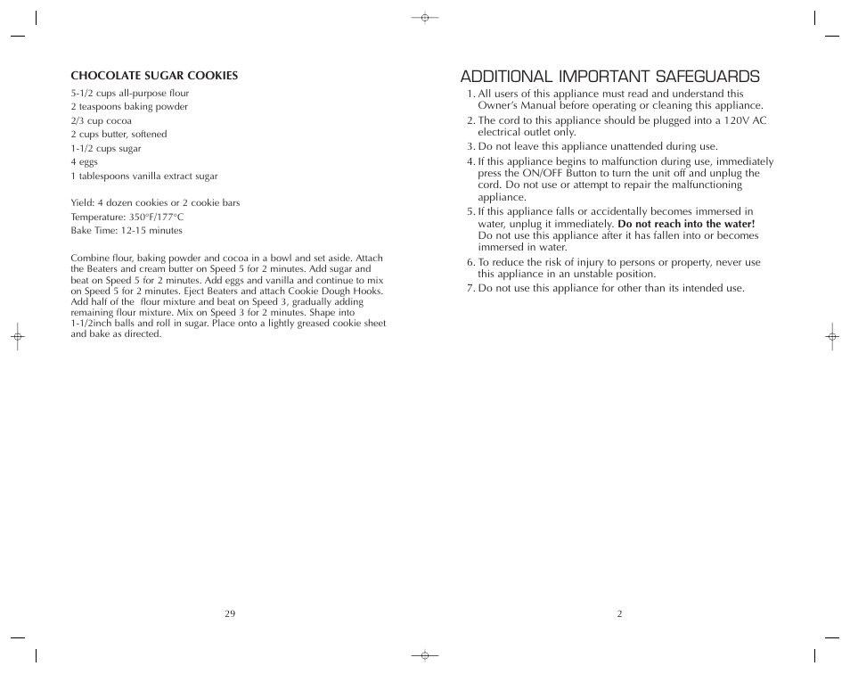 Additional important safeguards | FARBERWARE MIXER FSM126EM User Manual | Page 3 / 32