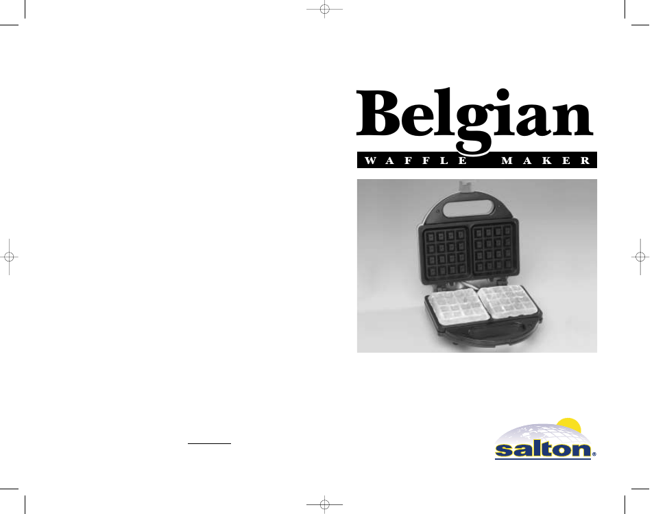 Belgian, Owner’s manual | Salton, Inc WM14W User Manual | Page 12 / 12