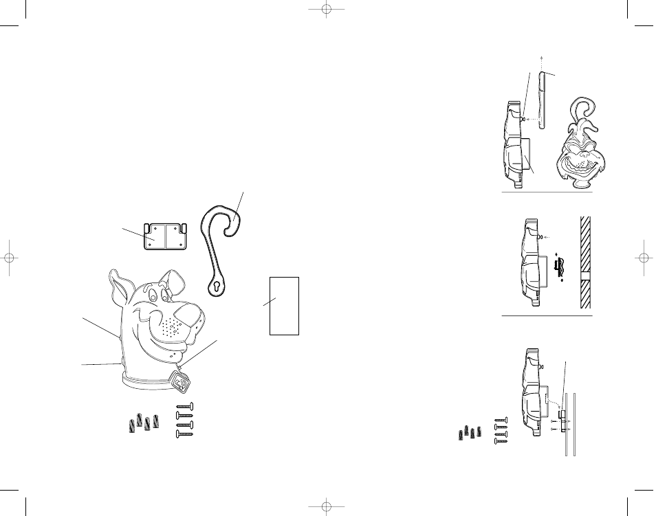 Installation options: attaching the hook, Wall mounting with adhesive, Wall mounting with screws | Operating instructions | Salton, Inc SD8SR User Manual | Page 2 / 4