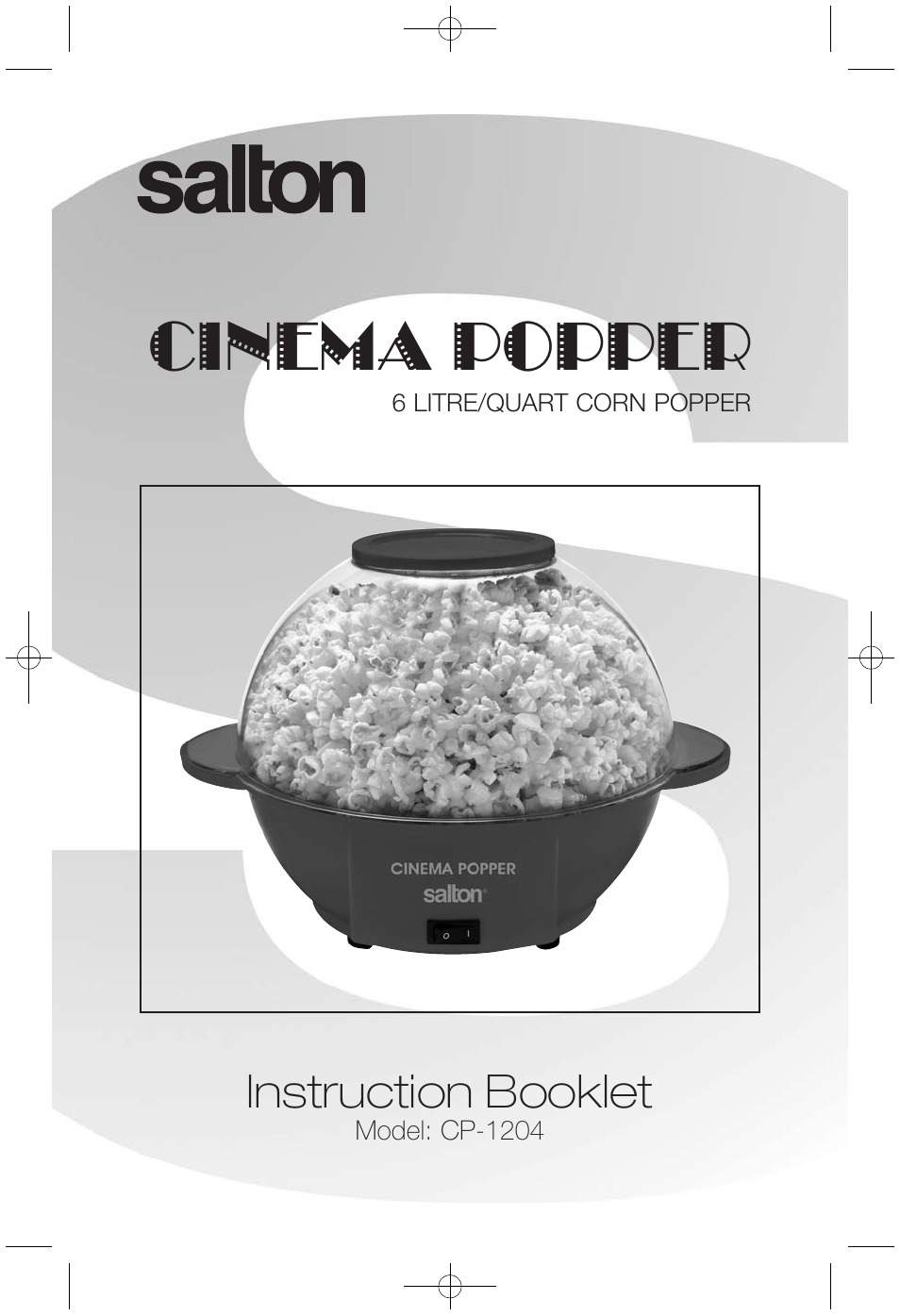 Salton, Inc CP-1204 User Manual | 6 pages