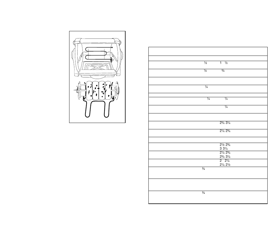 Cooking chart, Operation, Cont.) | Salton, Inc GR82B User Manual | Page 17 / 32