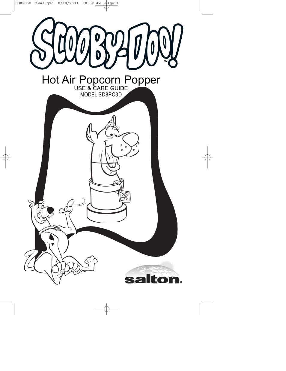 Salton, Inc SD8PC3D User Manual | 8 pages