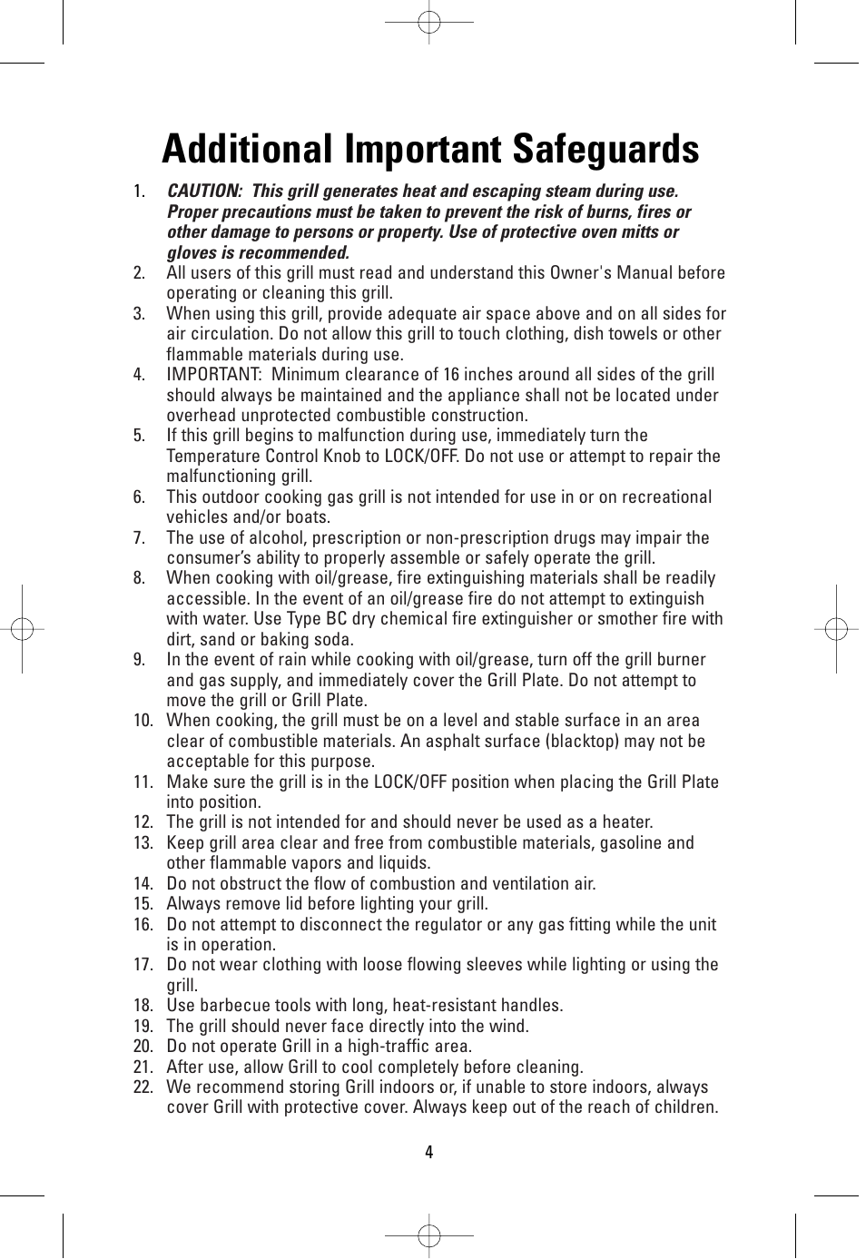 Additional important safeguards | Salton, Inc GP200RED User Manual | Page 4 / 24