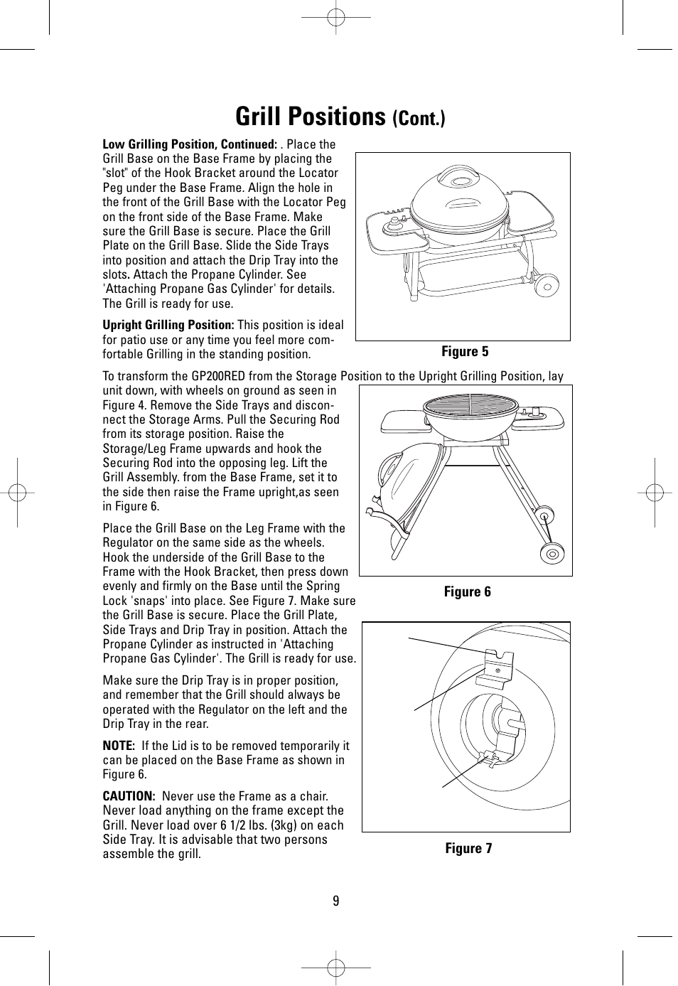Grill positions, Cont.) | Salton, Inc GP200RED User Manual | Page 9 / 24