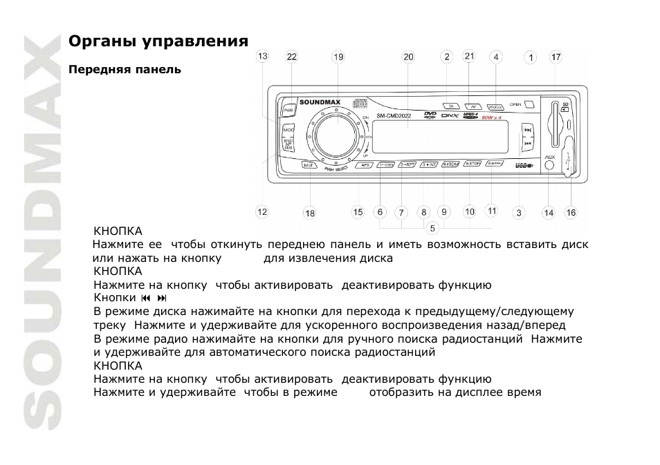 SoundMax SM-CMD2022 User Manual | Page 50 / 85