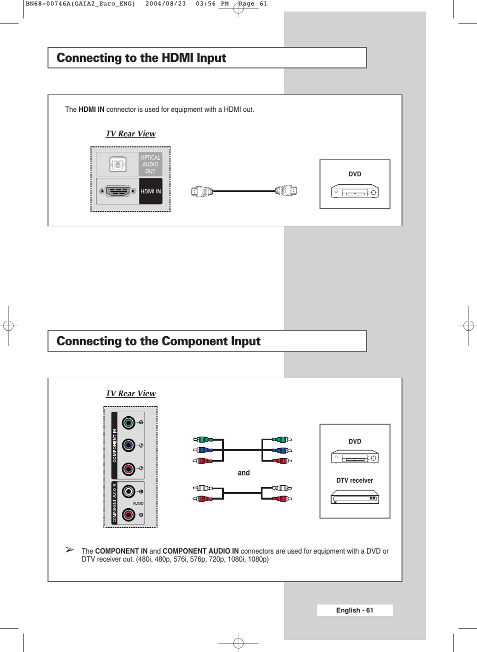 Samsung LW-46G15 W User Manual | Page 61 / 72