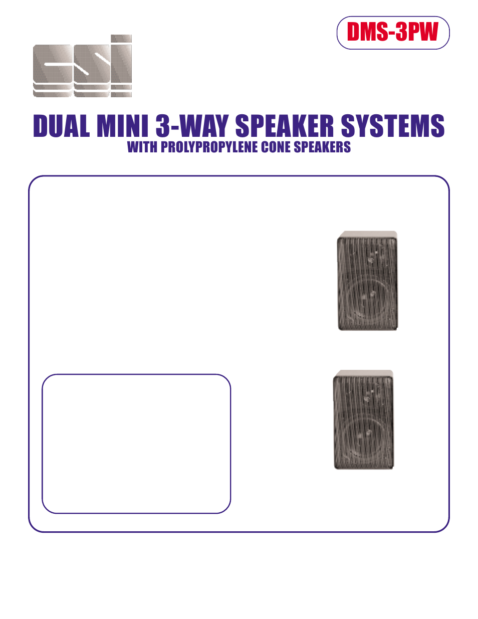 Speco Technologies DMS-3PW User Manual | 1 page