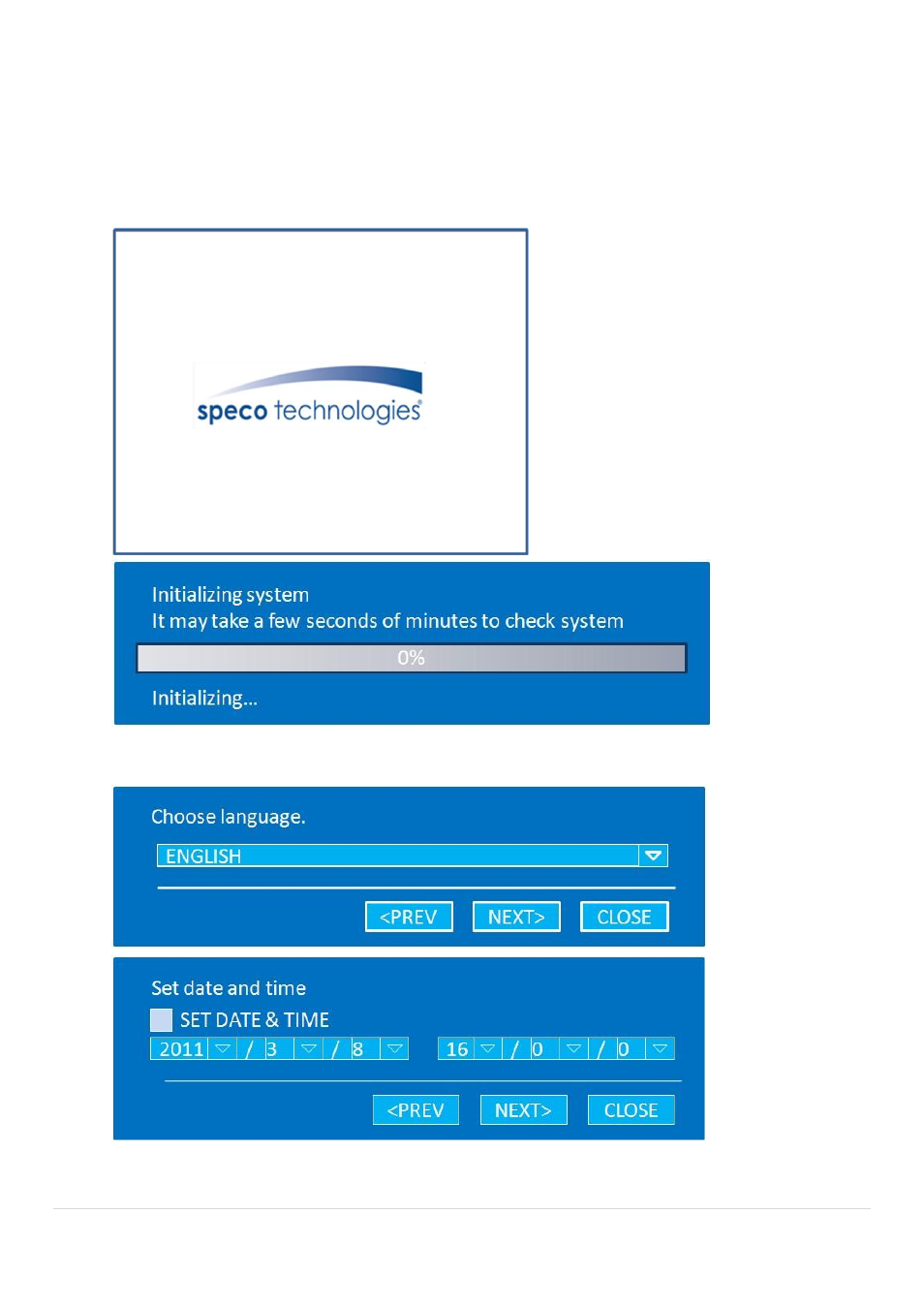 Booting the system and initial setting, 1. booting the dvr and basic time setting | Speco Technologies 2 Channel HDcctv + 8 Channel Full D1 Digital Video Recorder DVR82HD User Manual | Page 14 / 99