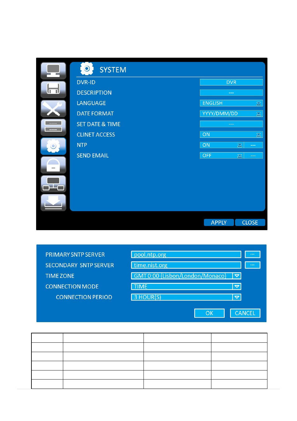 3. setting ntp (network time protocol) | Speco Technologies 2 Channel HDcctv + 8 Channel Full D1 Digital Video Recorder DVR82HD User Manual | Page 16 / 99