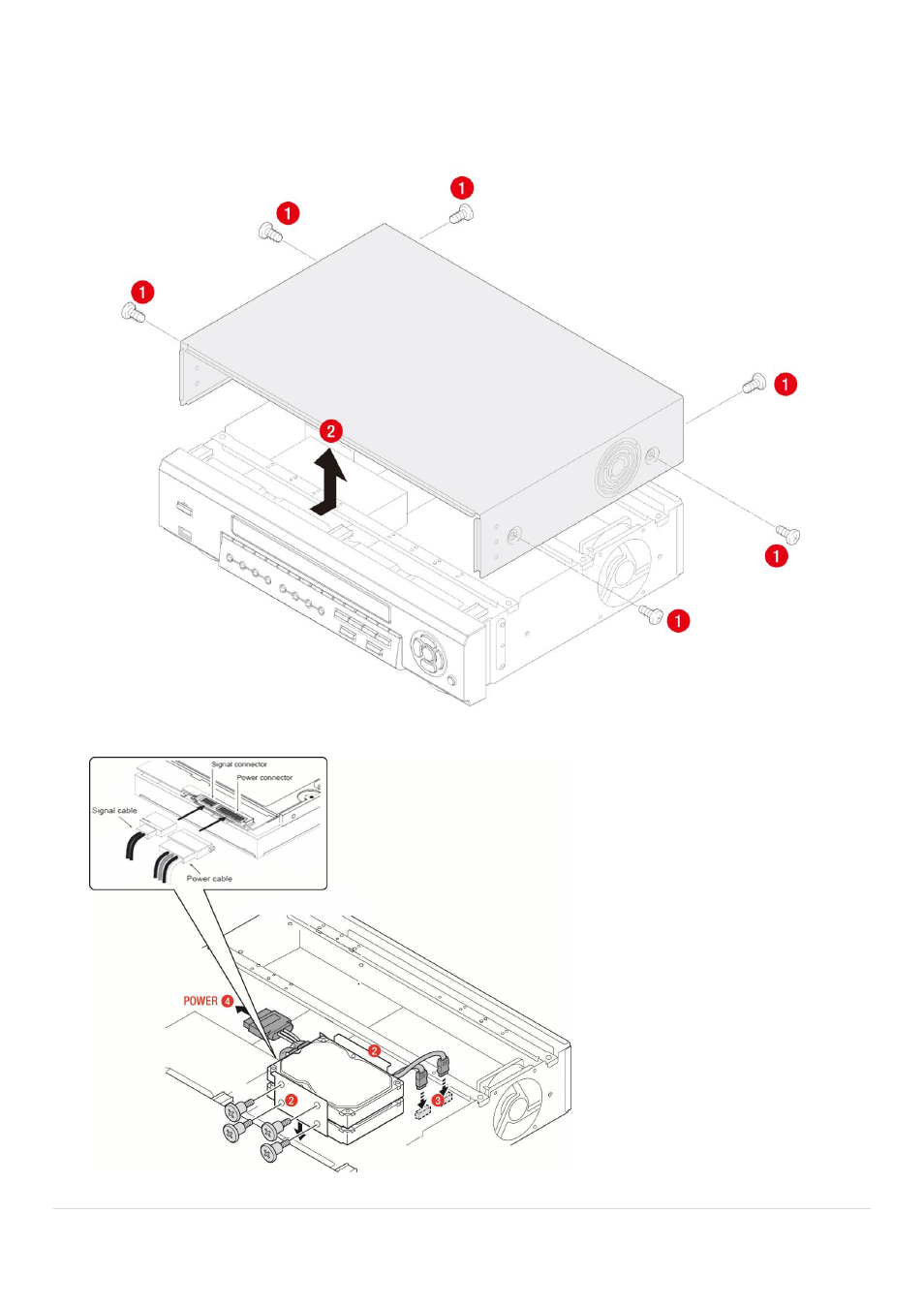 Hard drive installation | Speco Technologies 2 Channel HDcctv + 8 Channel Full D1 Digital Video Recorder DVR82HD User Manual | Page 5 / 99