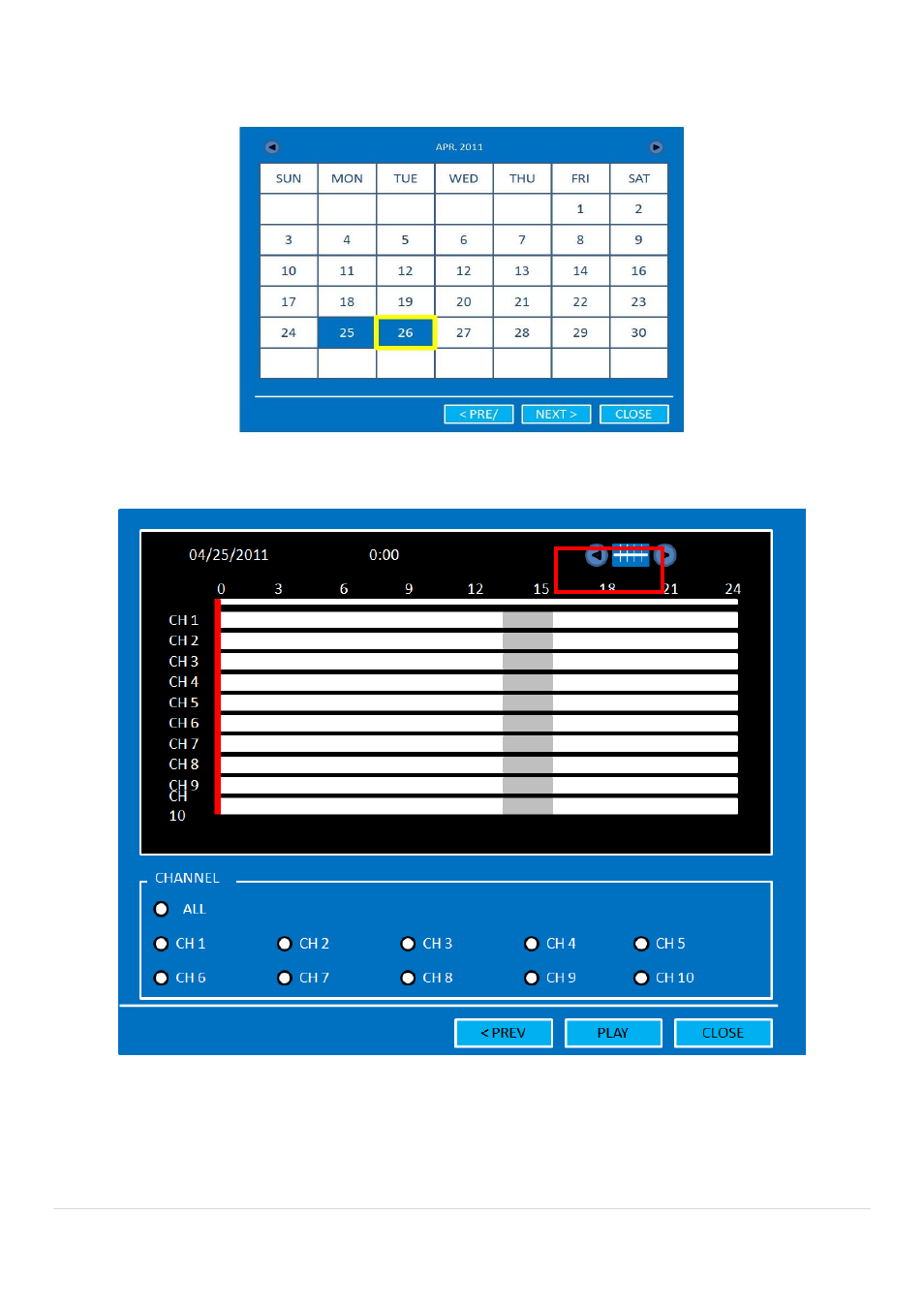 3-1. time-line search | Speco Technologies 2 Channel HDcctv + 8 Channel Full D1 Digital Video Recorder DVR82HD User Manual | Page 50 / 99