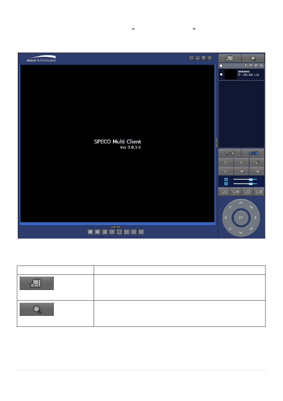 4. live window, 4-1. main user interface, 4-2. control buttons | Speco Technologies 2 Channel HDcctv + 8 Channel Full D1 Digital Video Recorder DVR82HD User Manual | Page 61 / 99