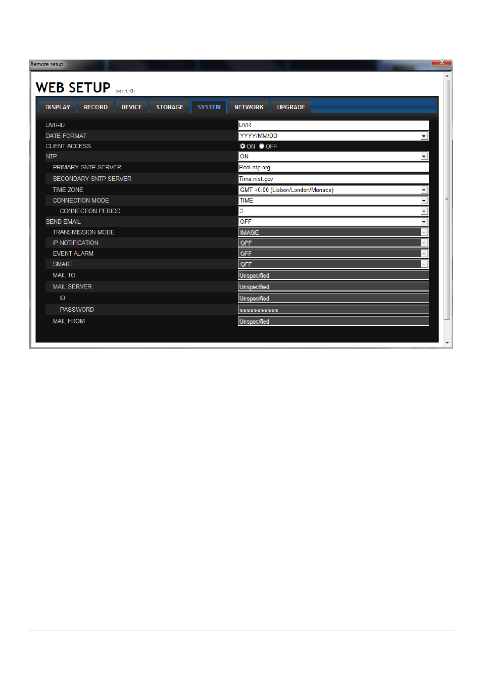 7-5. system | Speco Technologies 2 Channel HDcctv + 8 Channel Full D1 Digital Video Recorder DVR82HD User Manual | Page 75 / 99