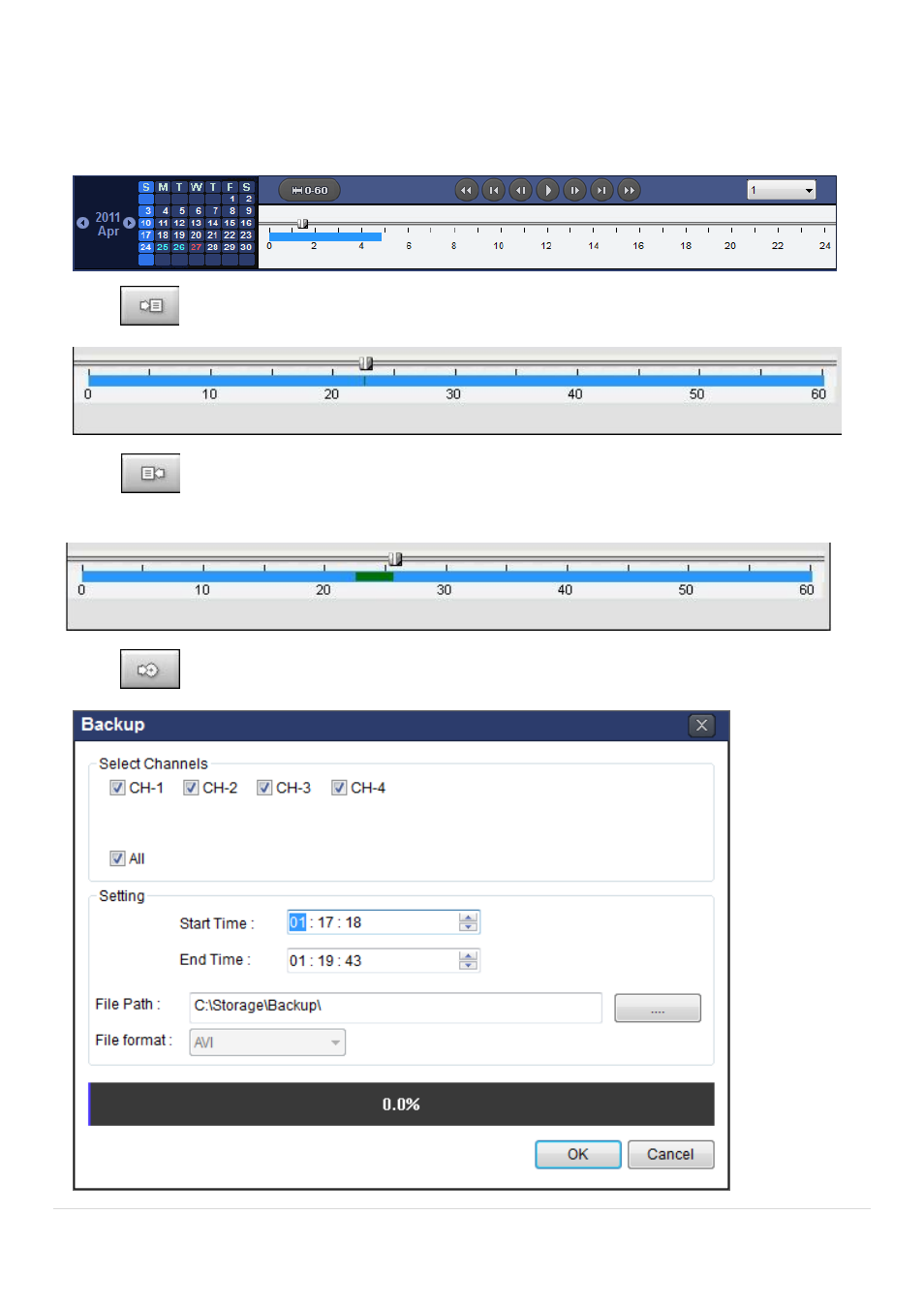 8-6. avi backup during playback | Speco Technologies 2 Channel HDcctv + 8 Channel Full D1 Digital Video Recorder DVR82HD User Manual | Page 85 / 99