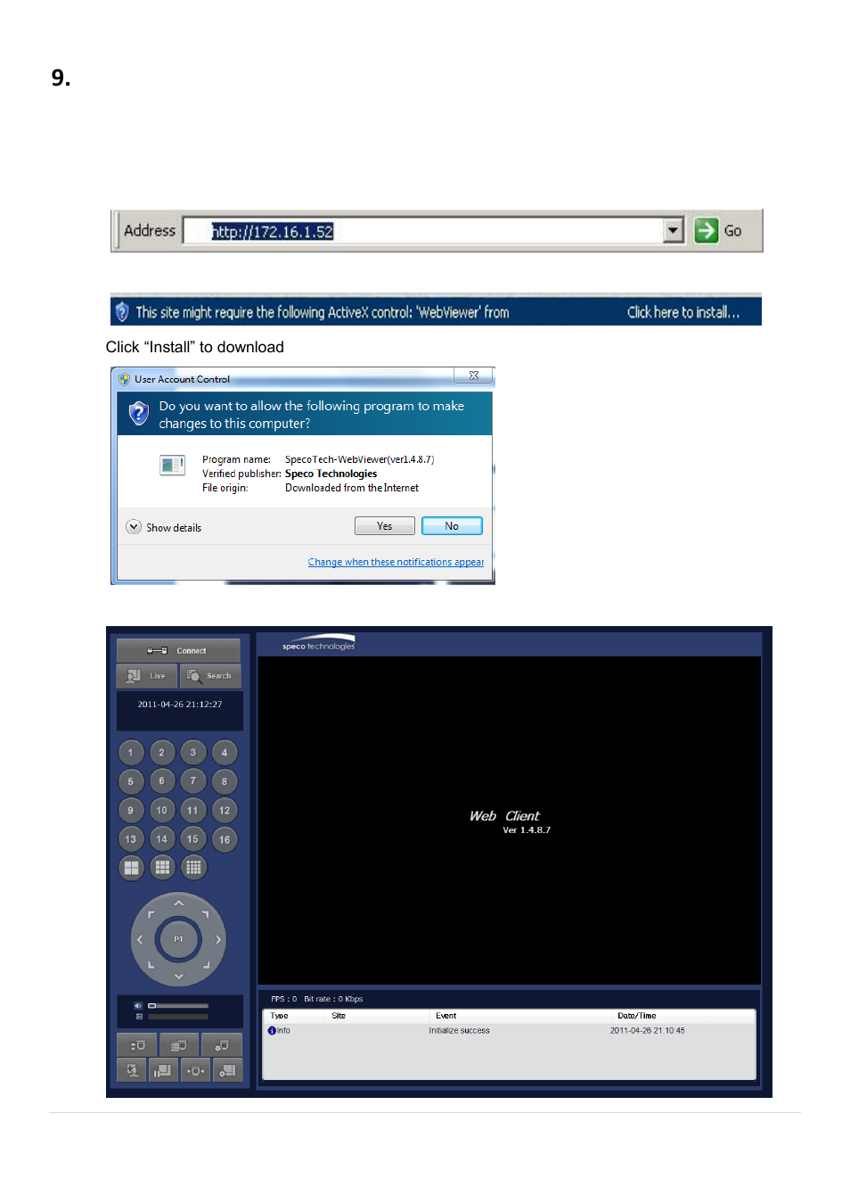 Network access using the web-browser viewer | Speco Technologies 2 Channel HDcctv + 8 Channel Full D1 Digital Video Recorder DVR82HD User Manual | Page 87 / 99