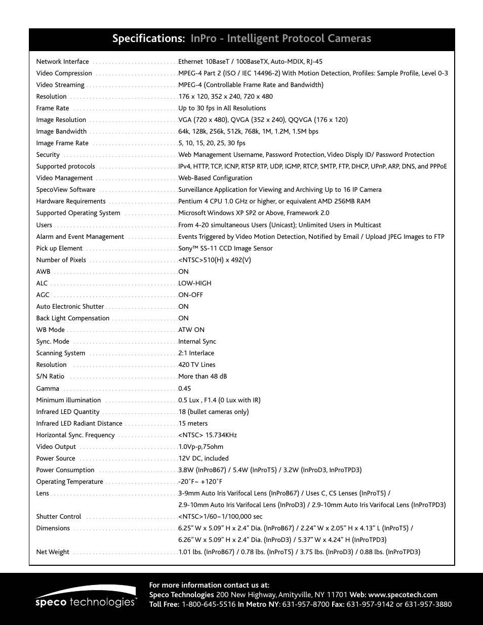 Speco Technologies InProD3W User Manual | Page 2 / 2