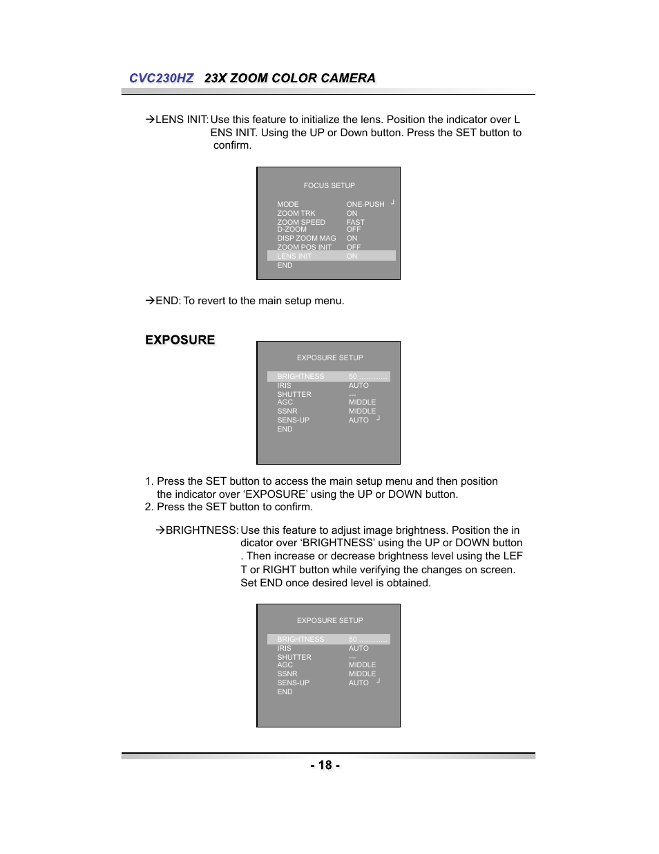 Speco Technologies CVC230HZ User Manual | Page 18 / 28