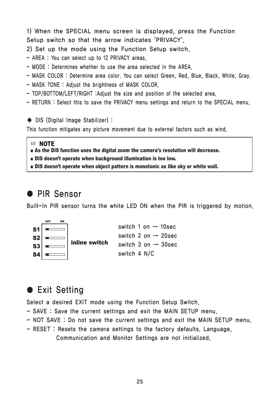 Speco Technologies PIR Sensor Camera CVC5200BPVFW User Manual | Page 26 / 32