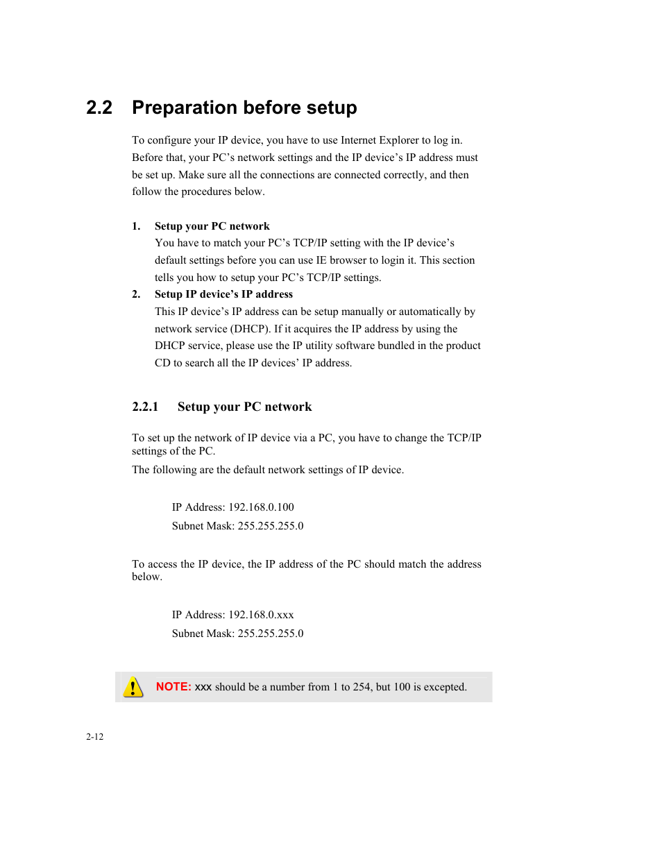 2 preparation before setup | Speco Technologies SIPT5 User Manual | Page 16 / 104