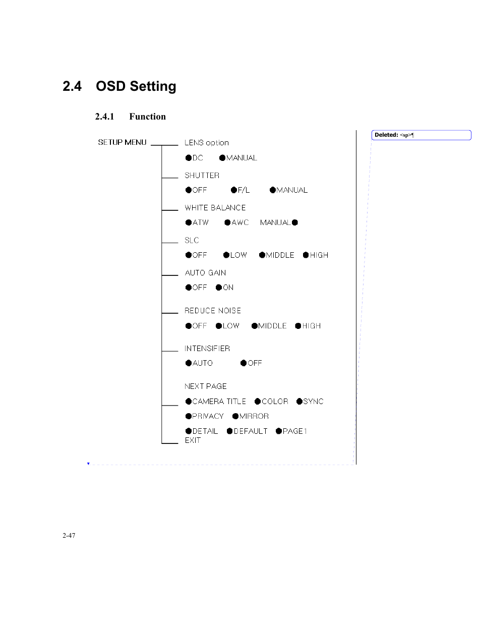 4 osd setting | Speco Technologies SIPT5 User Manual | Page 51 / 104